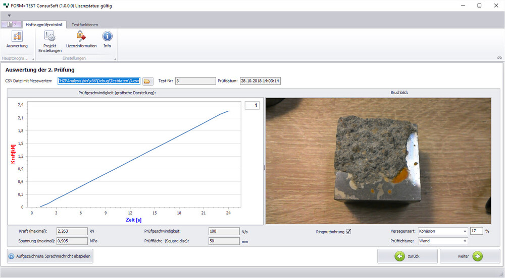 ConsurSoft- kötésszilárdságmérő  szoftver 
